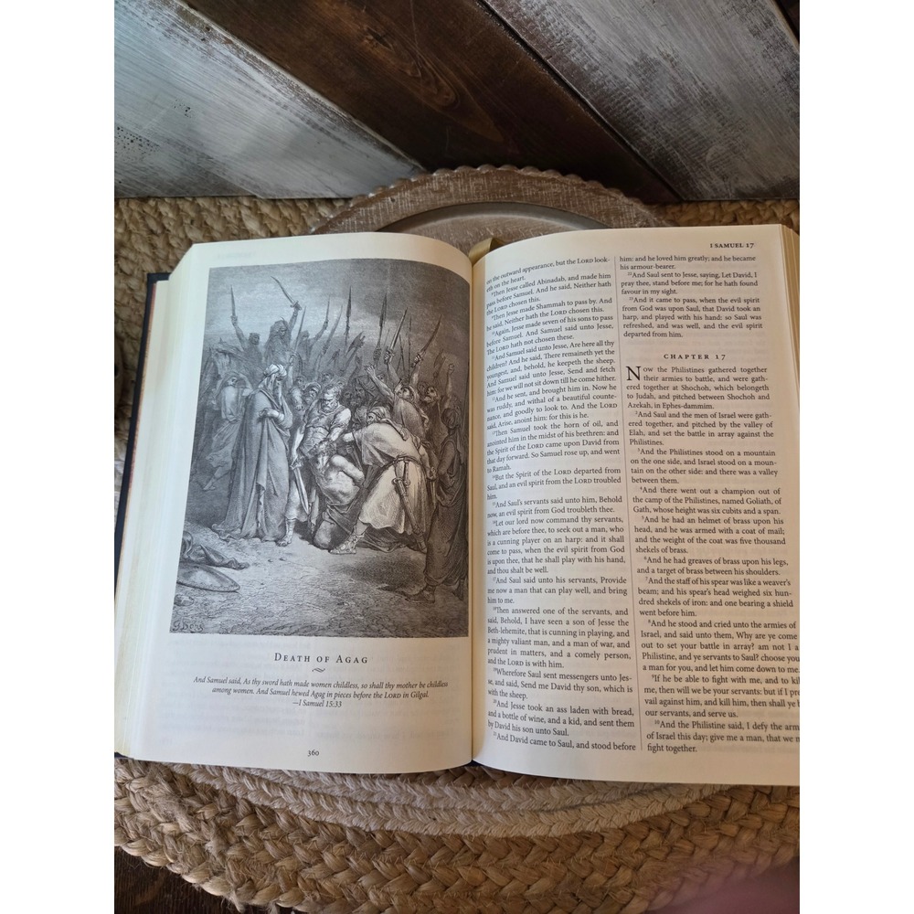 Holy Bible King James Version KJV Bonded Leather Gold Foil Celtic Knotwork Trim - Picture 9 of 13